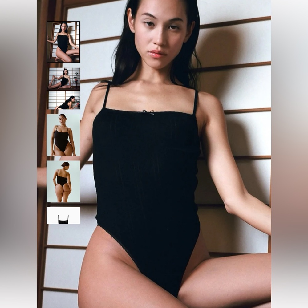 Cou Cou Intimates Bodysuit, Black Size M